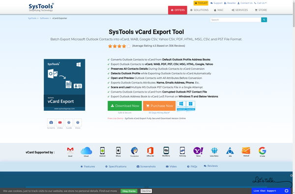 SysTools vCard Export image