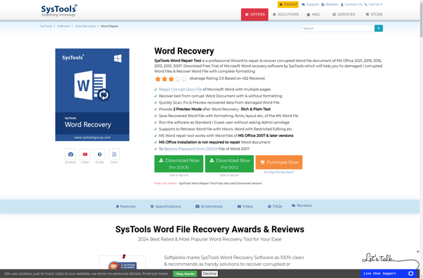 SysTools Word Recovery image