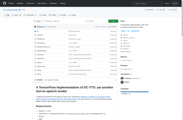 TensorFlow DC-TTS screenshot