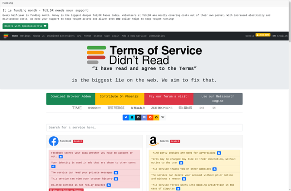 Terms of Service; Didn't Read screenshot