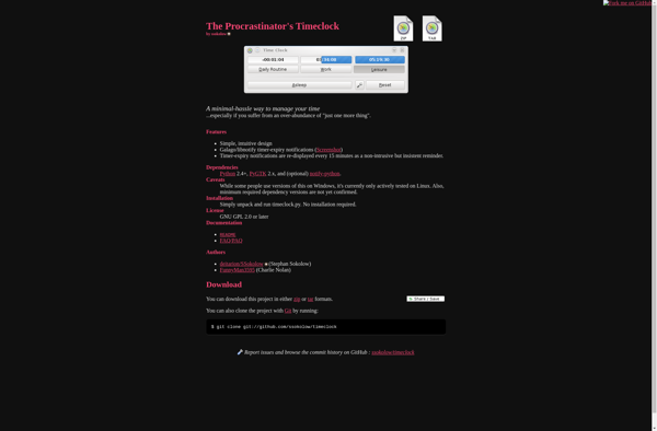 The Procrastinator's Timeclock screenshot