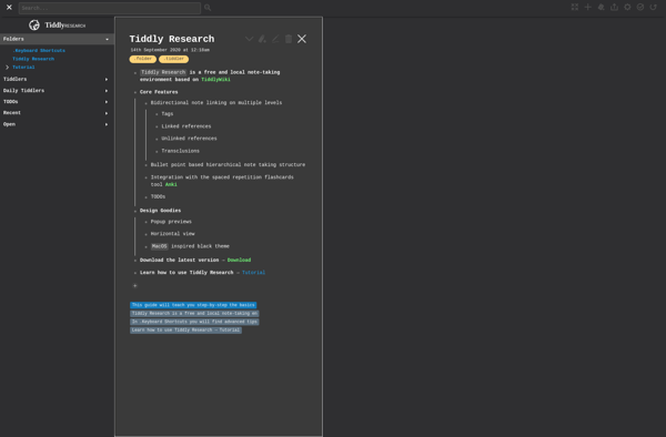 Tiddly Research image