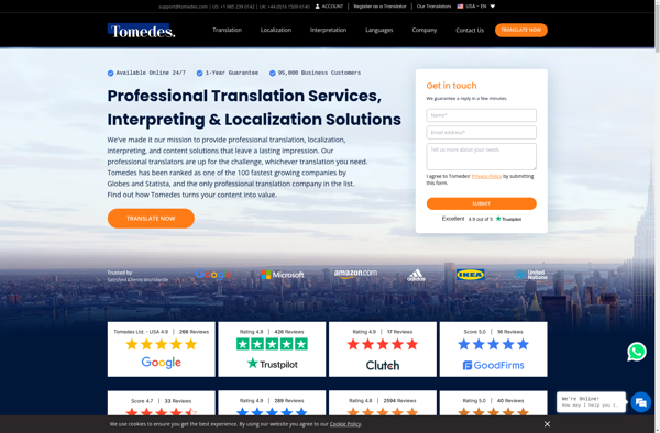 Tomedes Translation Company screenshot
