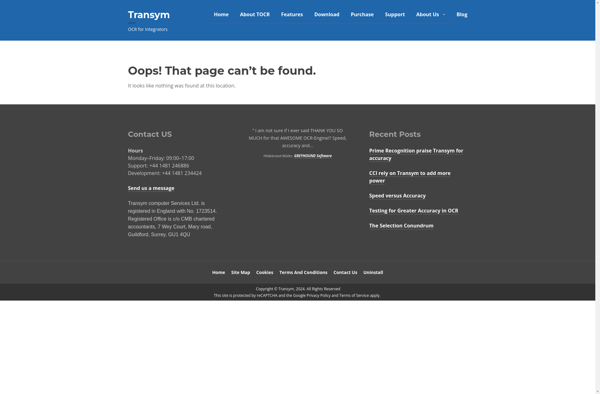 Transym OCR screenshot