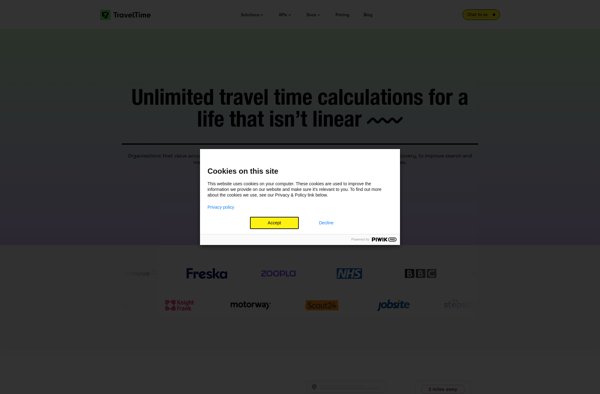 TravelTime API screenshot