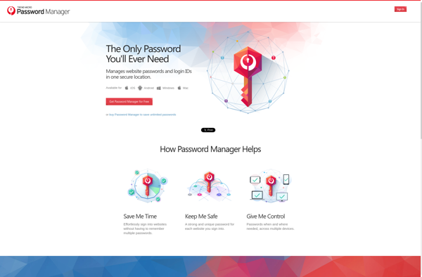 Trend Micro Password Manager screenshot