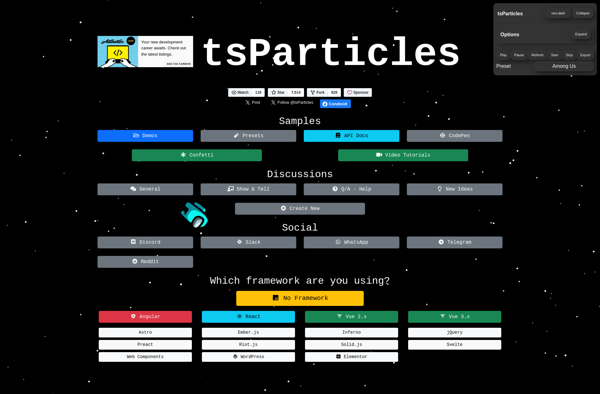 tsParticles screenshot