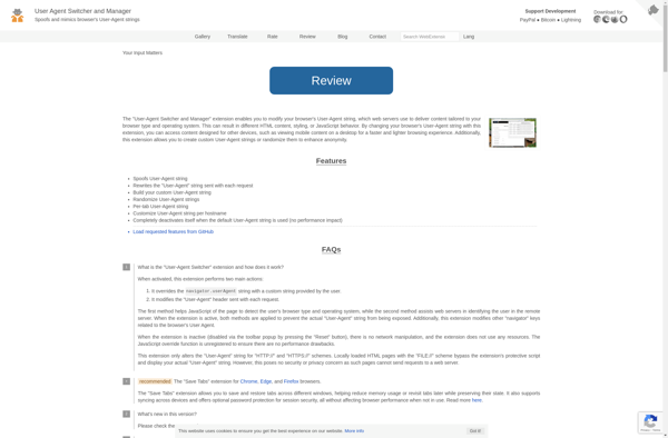 User-Agent Switcher and Manager image