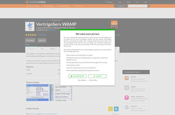 VertrigoServ WAMP image