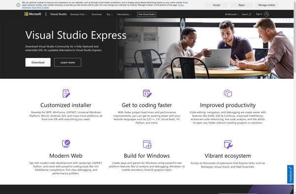 Visual Studio Express screenshot