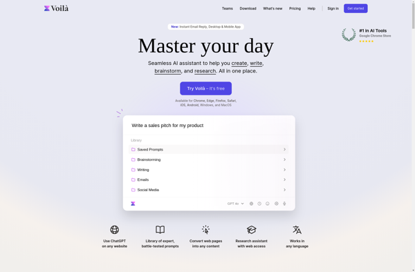 Voilà - AI-powered Browser Assistant screenshot