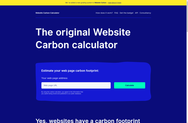 Website Carbon Calculator screenshot