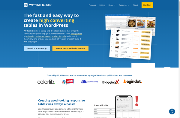 WP Table Builder image