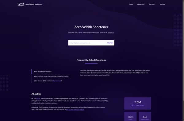 Zero Width Shortener