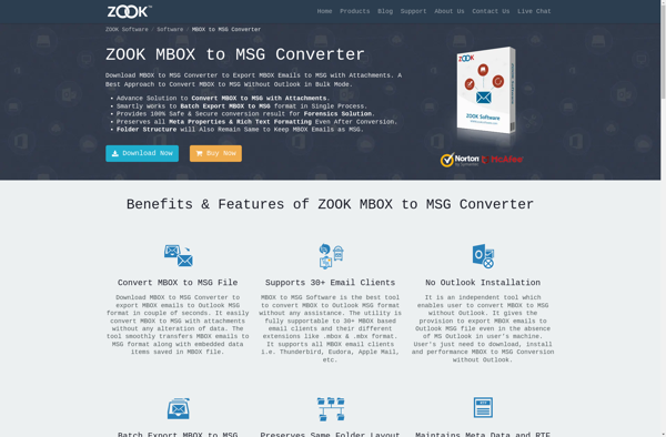 ZOOK MBOX to MSG Converter